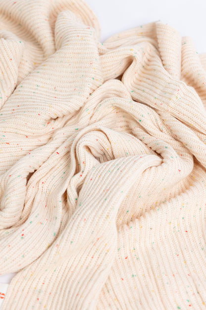 Confetti Organic Cotton Ribbed Blanket