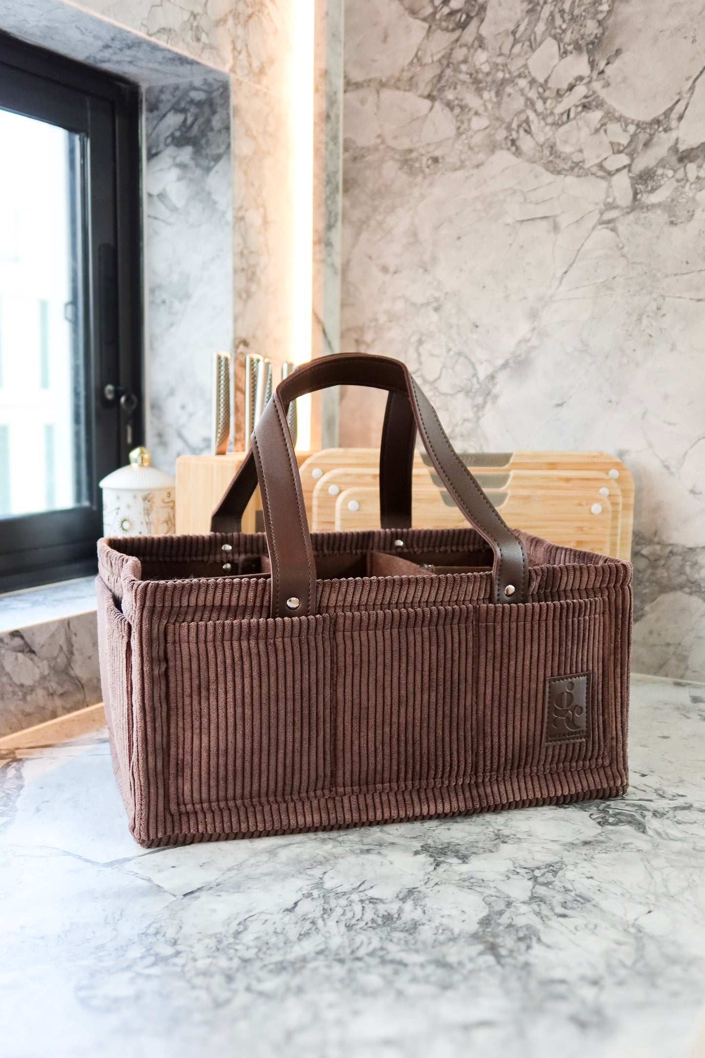 *PRE ORDER* Espresso Corduroy Nappy Caddy -         READY TO SHIP June 22ND