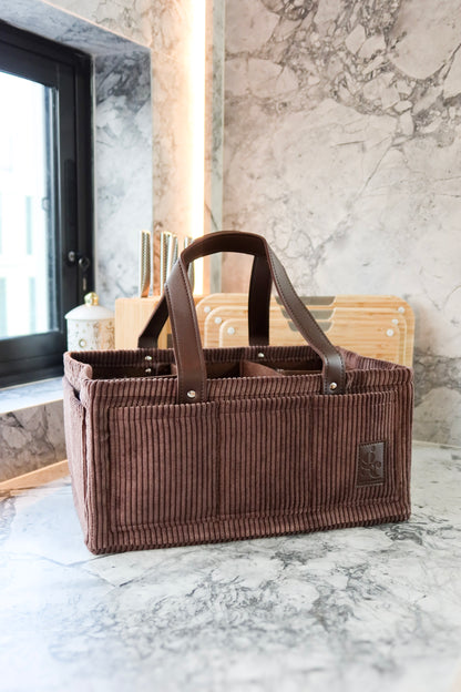 *PRE ORDER* Espresso Corduroy Nappy Caddy -         READY TO SHIP June 22ND