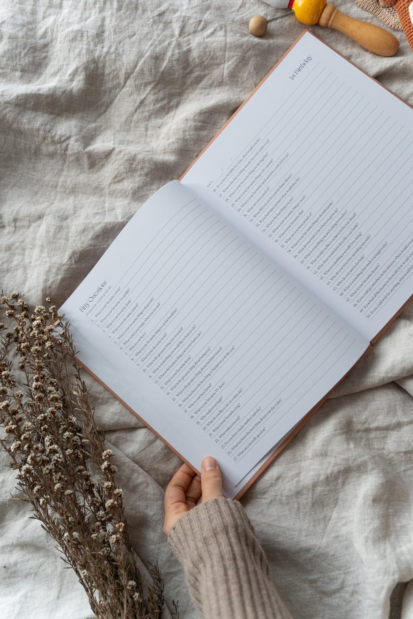 Fifty Questions, Eighteen Years - Baby Journal