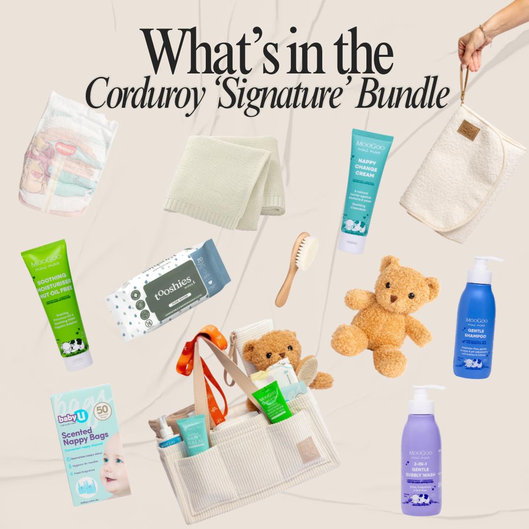 Corduroy 'SIGNATURE' Nappy Caddy Bundle