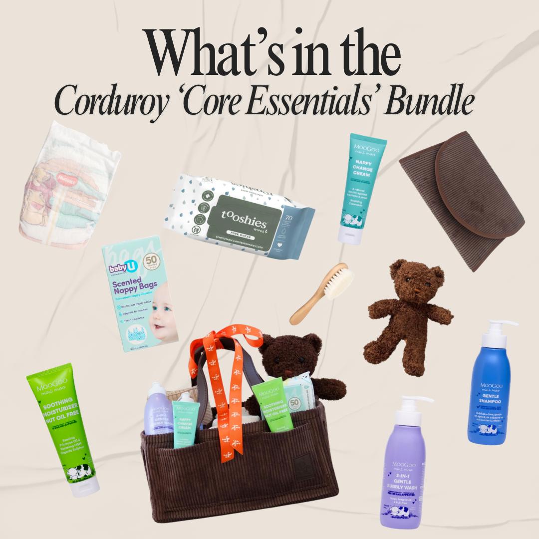 Corduroy 'CORE ESSENTIALS' Nappy Caddy Bundle